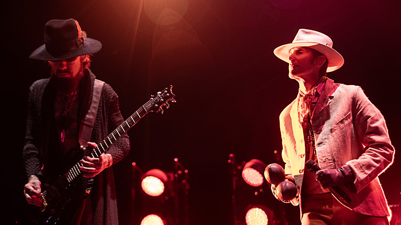 Dave Navarro and Perry Farrell of Jane's Addiction performing onstage