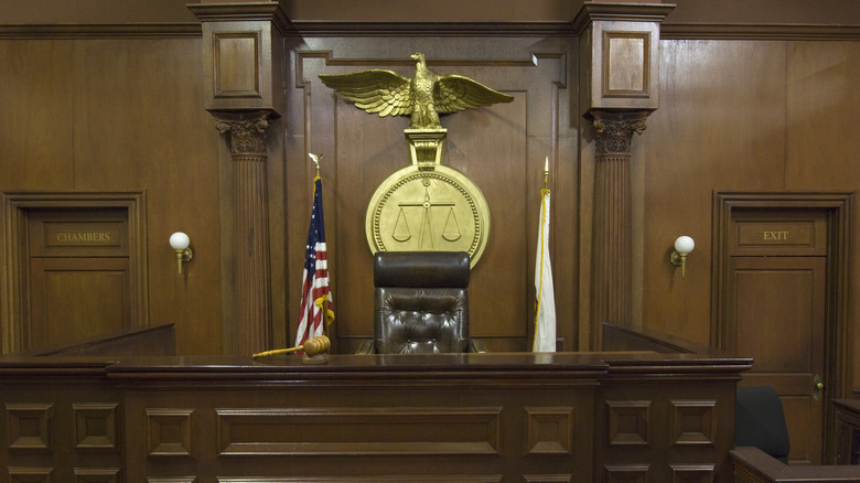 Empty courtroom