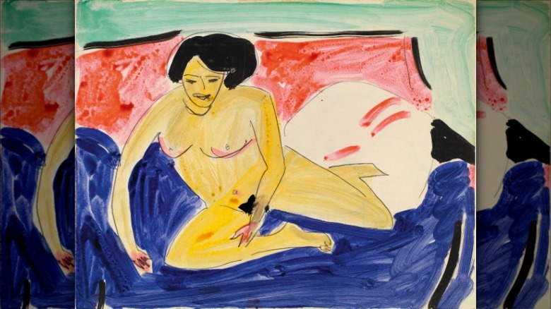Nude woman modern art painting