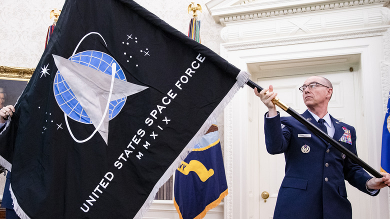 The U.S. Space Force flag 
