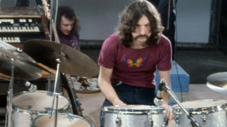 Nick Mason looking serious