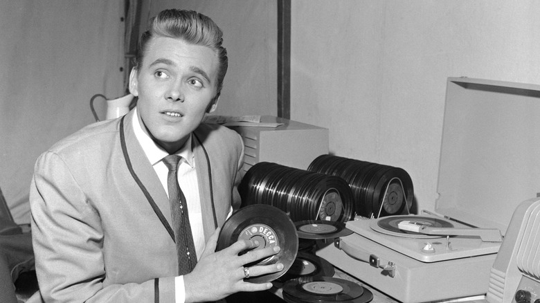 Billy Fury with 7-inch records