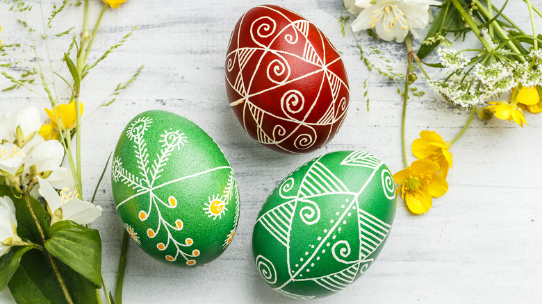 Pysanka eggs decoration