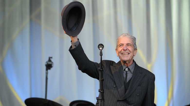 Leonard Cohen with fedora
