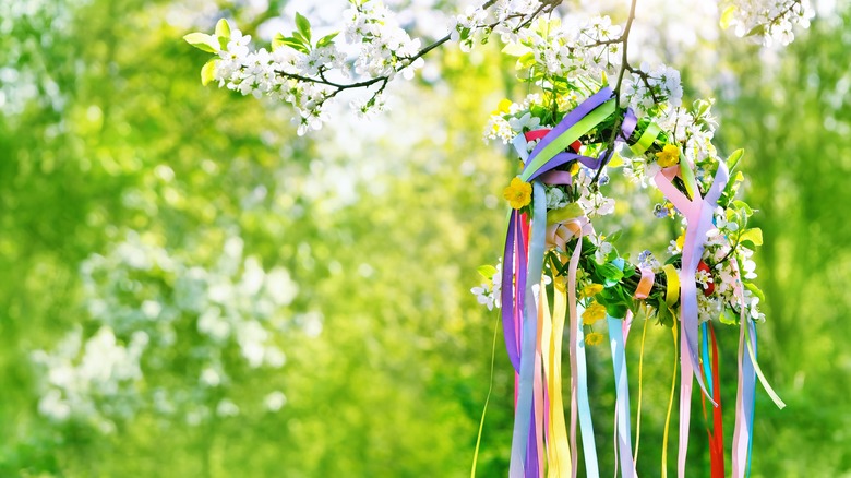 Witch's Sabbath Beltane wreath