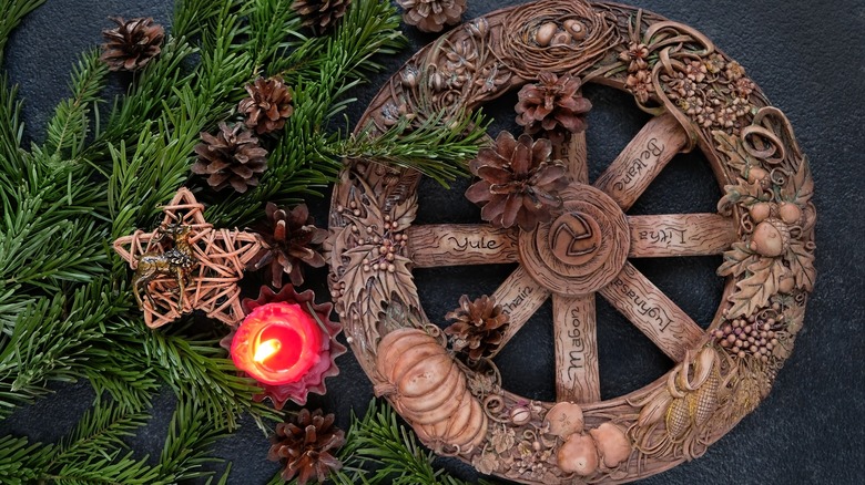 Wtich's Sabbat Yule altar items