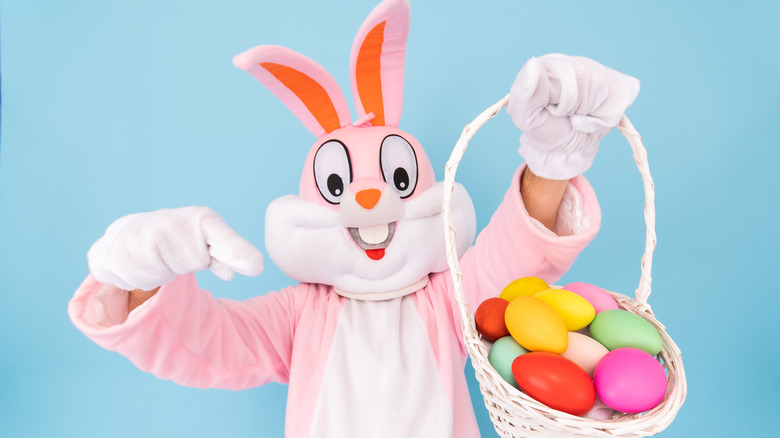 Person in Easter Bunny costume