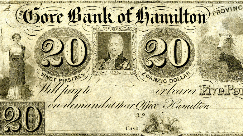 $20 bill from the 1800s