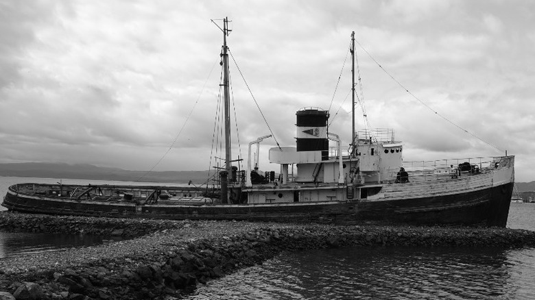 World War II era steamship 