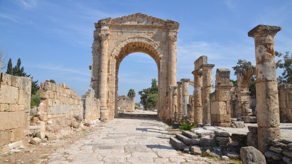 Ruins of Tyre in modern Lebanon