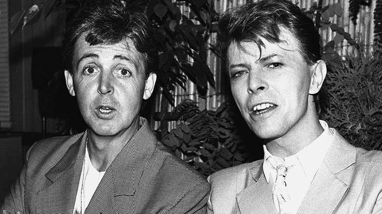 David Bowie and Paul McCartney
