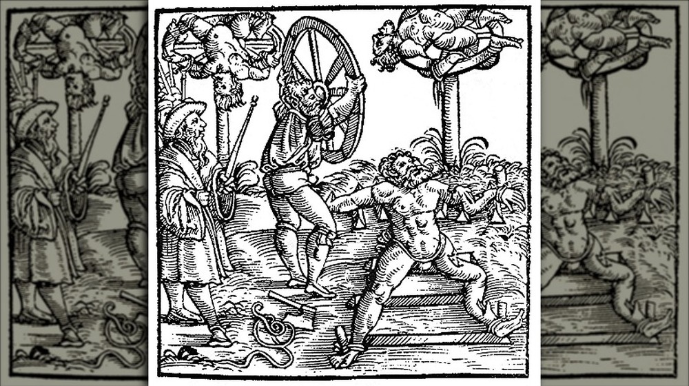 illustration of man on breaking wheel 