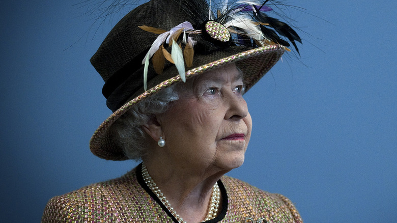 Queen Elizabeth II posing