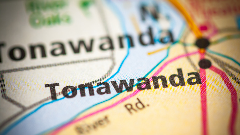 Tonawanda on a map