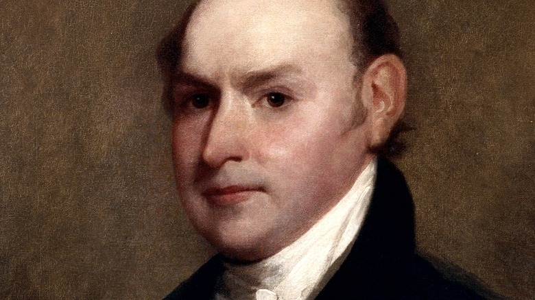 Portrait John Quincy Adams looking serious