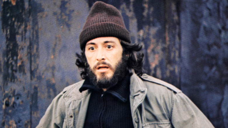 Al Pacino as Serpico with mouth open