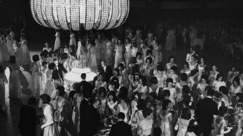 Some of the 1500 guests at Queen Charlotte's Birthday Ball for Debutantes held at The Grosvenor House