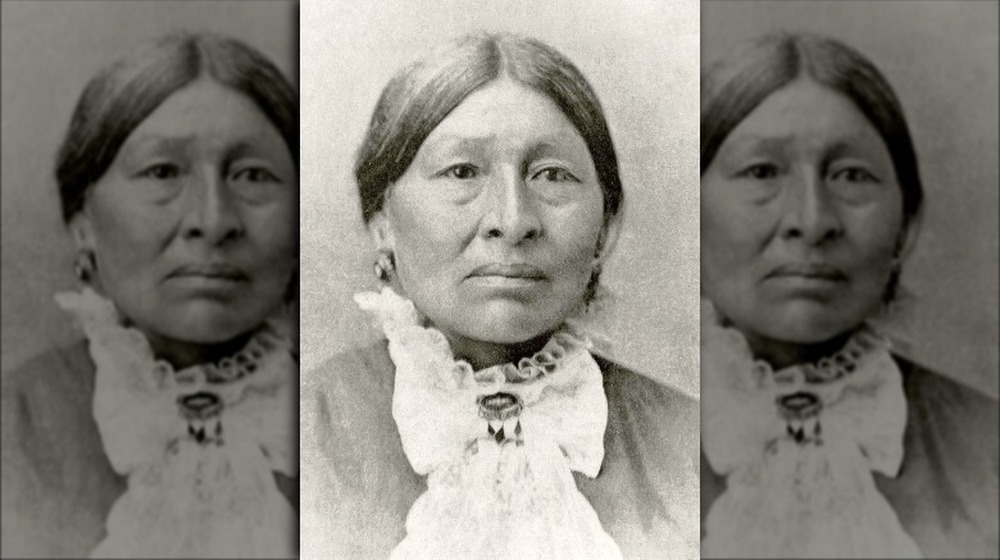 portrait of Eagle Woman wearing broach