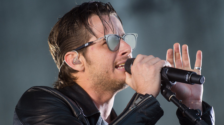 Mark Foster microphone sunglasses