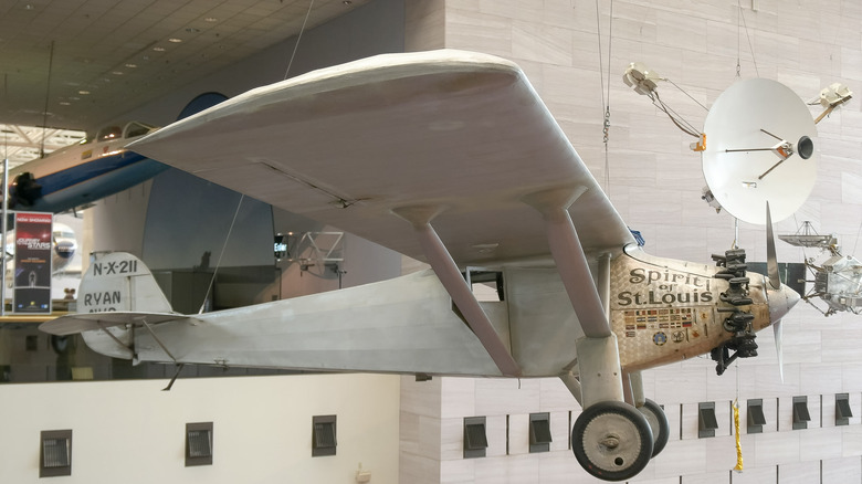 Charles Lindbergh gets ready to fly