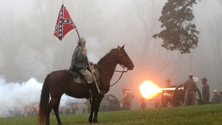 Civil War reenactment, Confederate flag