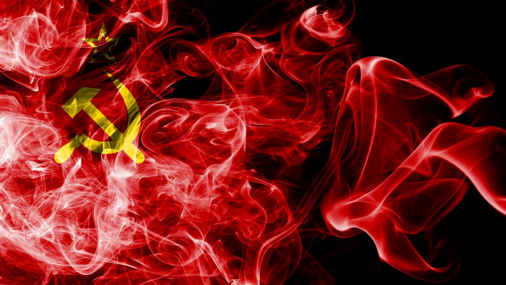 Soviet flag smoke