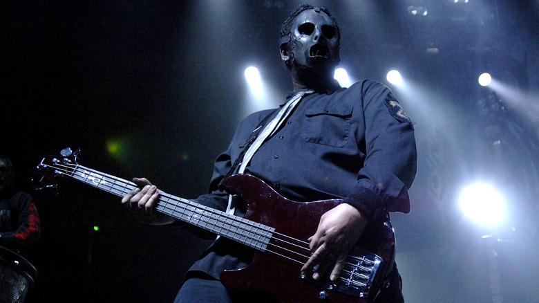 Paul Gray playing the bass