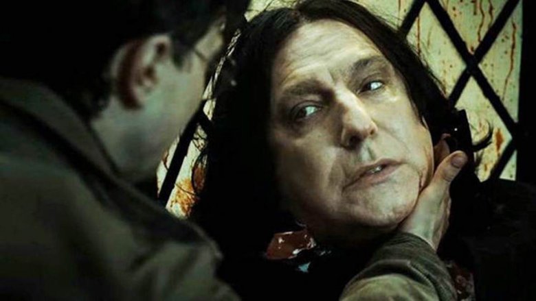 Daniel Radcliffe and Alan Rickman in Harry Potter and the Deathly Hallows: Part 2