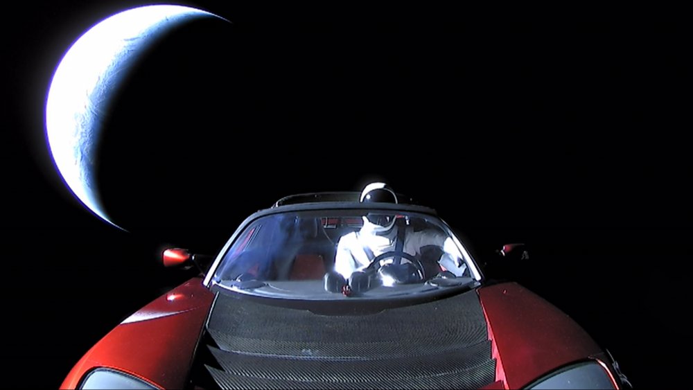 Starman at the wheel