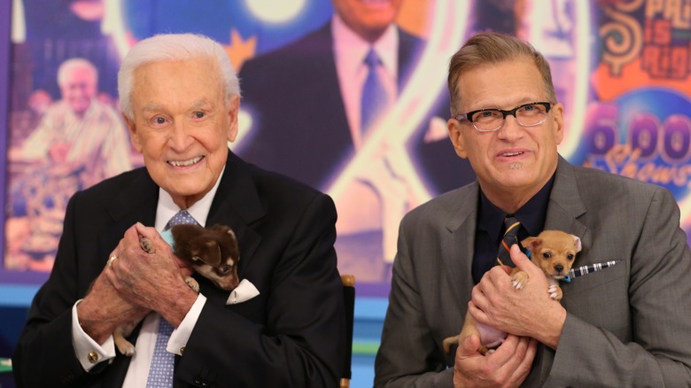 bob barker drew carey holding dogs