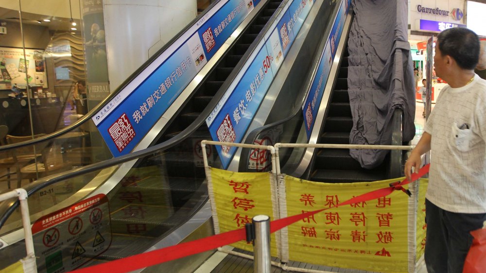 Escalator under maintenance