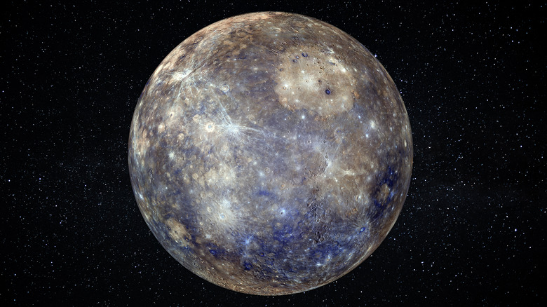 The planet Mercury surface