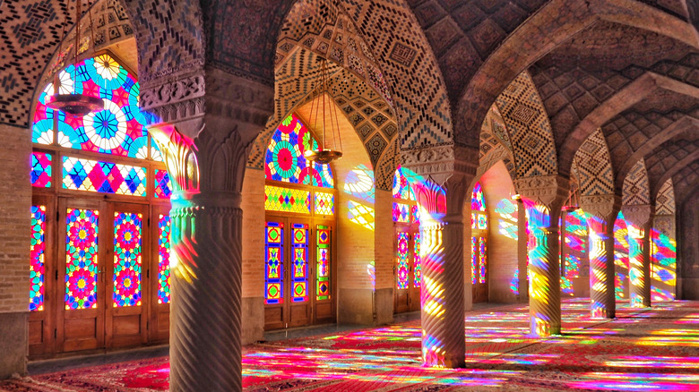 Stained glass in a mosque