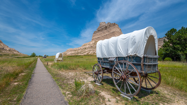 wagon in field