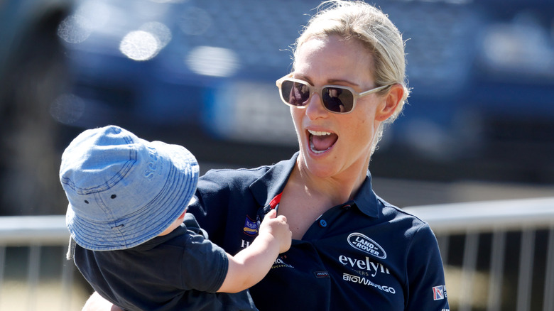 Zara Tindall and her son