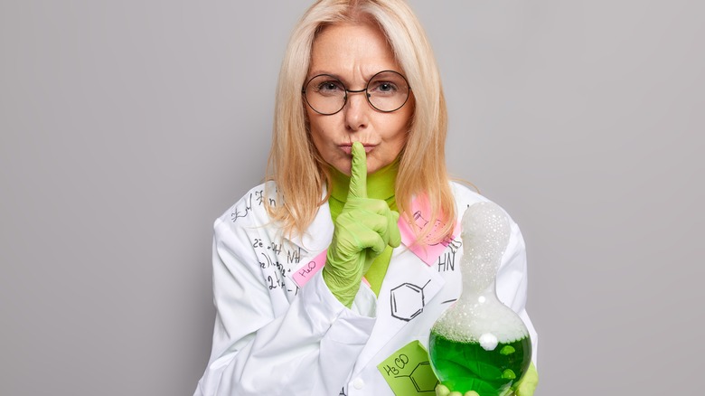 A scientist making secret poison