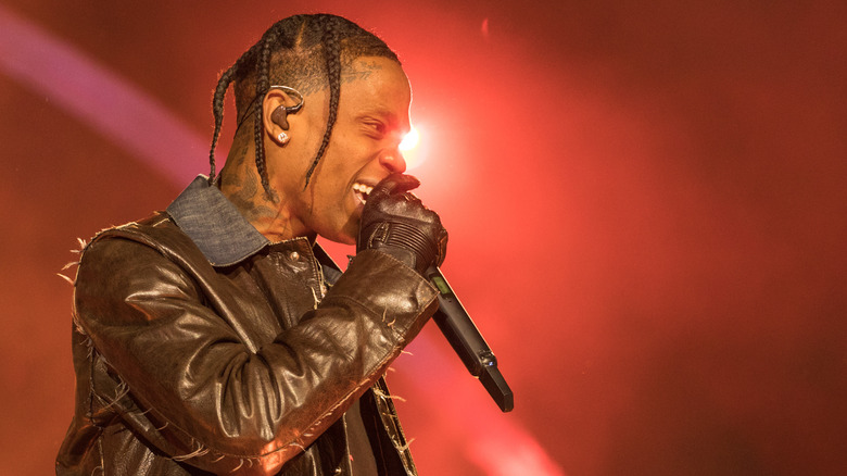 Travis Scott performs at the festival in Houston