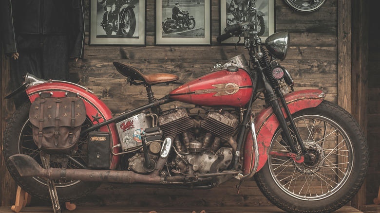 Harley-Davidson WLA on display