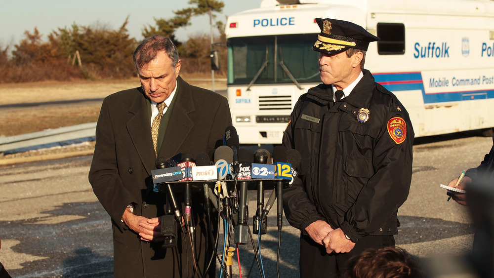 John Meehan and William Neubauer at a press conference