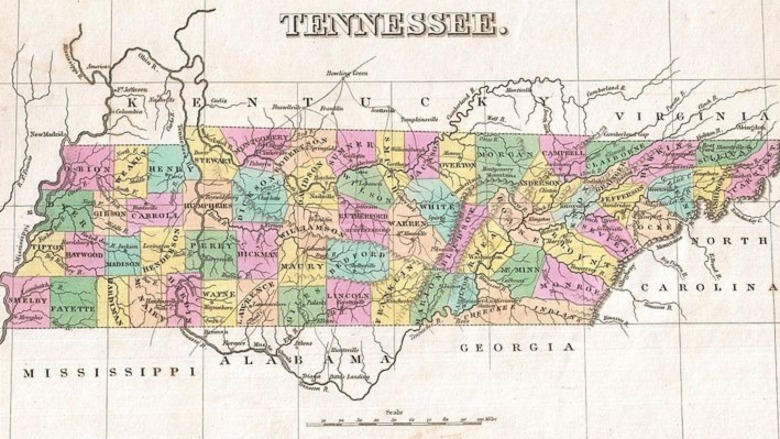 map of Tennessee 