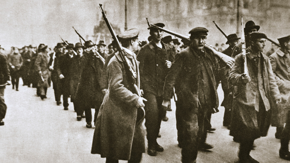 Freikorps marching the streets