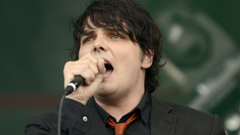 Gerard Way of My Chemical Romance performing on stage