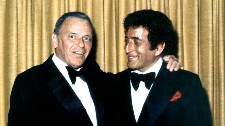 Tony Bennett and Frank Sinatra posing