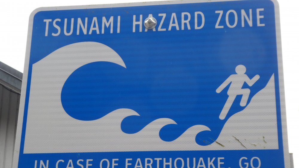 Tsunami warning sign