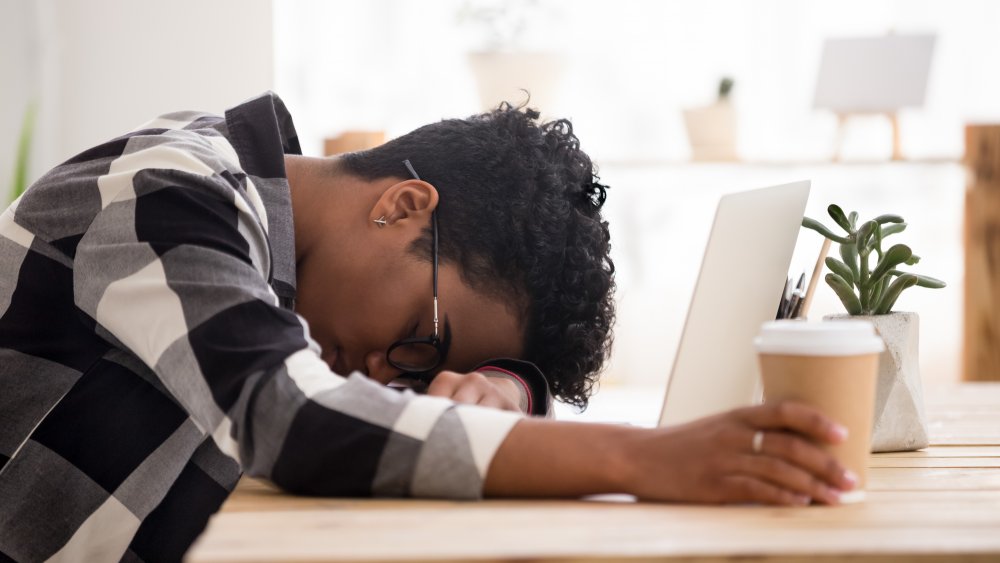 Asleep at the desk