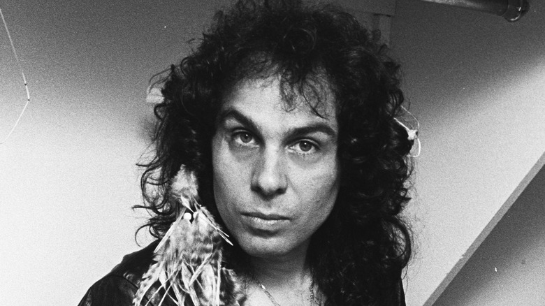 Ronnie James Dio posing for photo