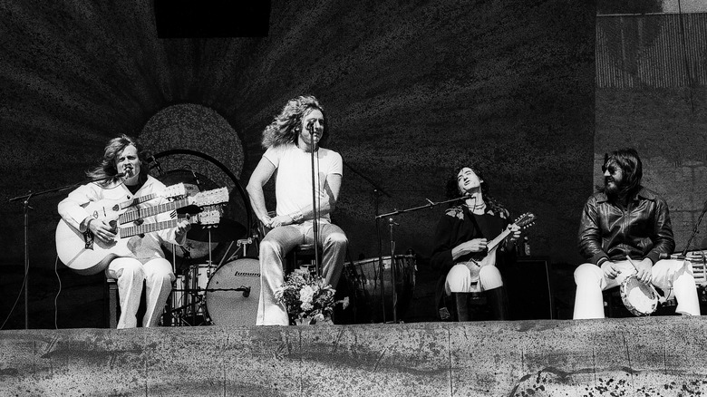 Led Zeppelin performing live in California