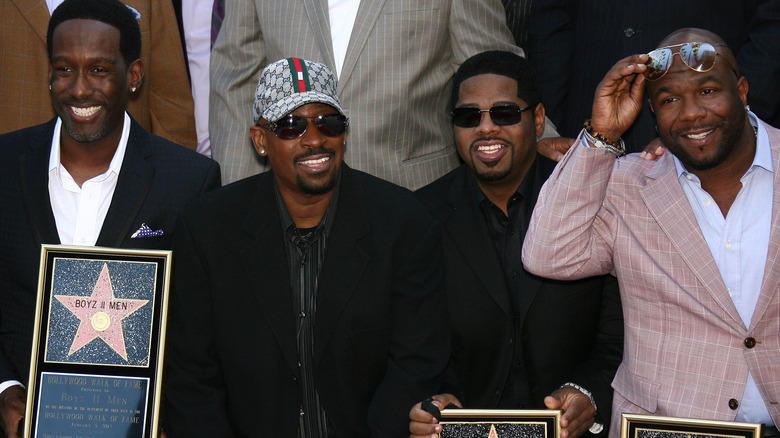 Boyz II Men smiling hollywood stars