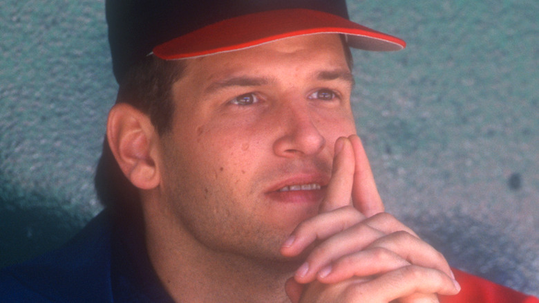 Mark Wohlers in the dugout