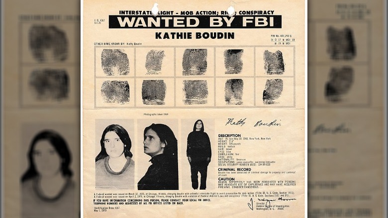 Kathy Boudin wanted poster